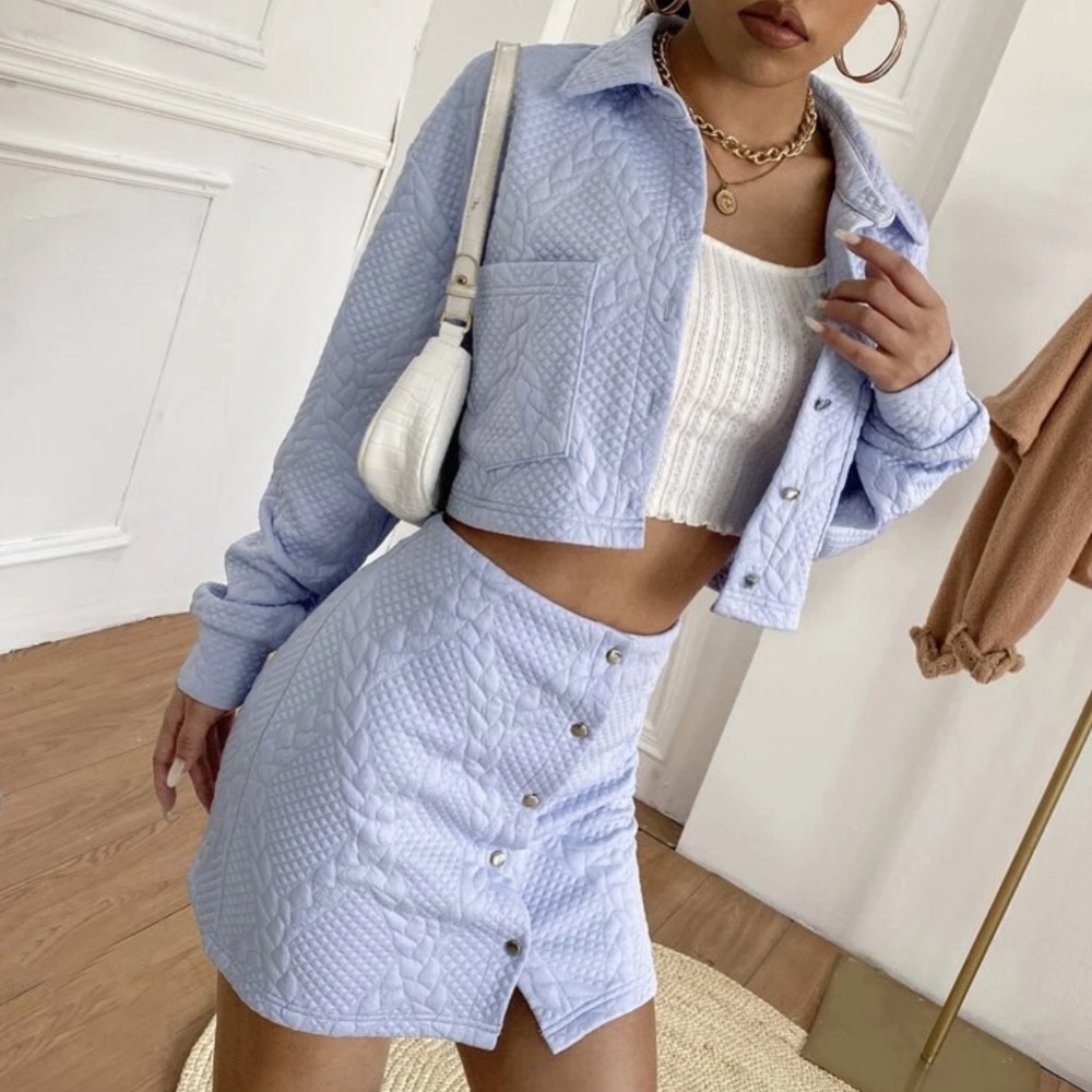 Crop Jacket & Button Down Skirt 🦋